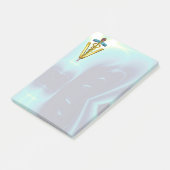 Post-it® GOLDEN CADUCEUS VETERINARY SYMBOLE / Teal Blue (Incliné)