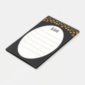 Post-it® Golden Confetti sur Black and White Post_It Notes (Incliné)