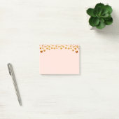 Post-it® Golden Confetti sur Coral Pink Post-It Notes (Bureau)