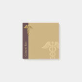 Post-it® Golden Double Snake Caduceus Post-it Notes (Devant)
