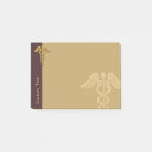 Post-it® Golden Double Snake Caduceus Post-it Notes (Devant)