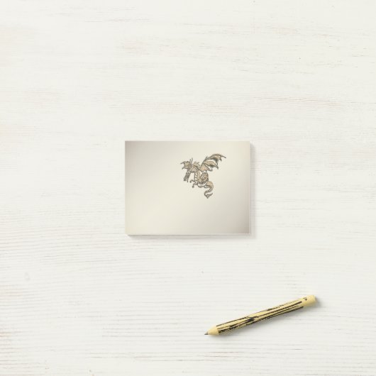Post-it® Golden Dragon (Sur un bureau)