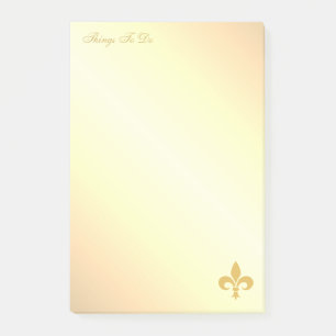 Post-it® Golden Fleur de Lis sur Golden Gradient Post-it No
