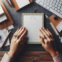 Golden Floral Ornamental Vintage Post it Notes