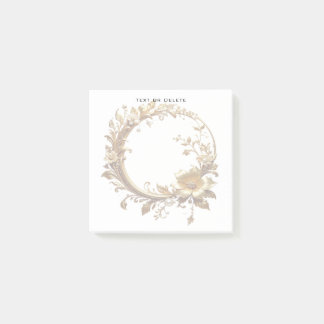 Post-it® Golden Floral Ornate Frame Post it Notes