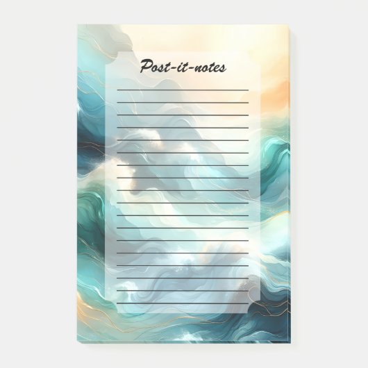 Post-it® Golden Ocean Flow Abstract Waves (Devant)