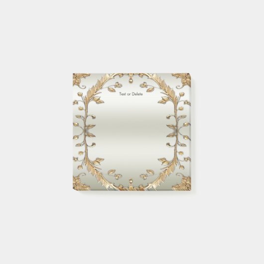Post-it® Golden Ornate Post it Notes (Devant)