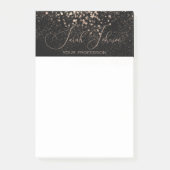 Post-it® Golden Rain Noir Personnalisé Professionnel (Devant)