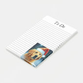 Post-it® Golden Retriever à Santa Hat (Incliné)