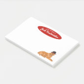 Post-it® Golden Retriever avec peinture Casquette (Incliné)