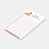 Post-it® Golden Retriever Chien avec Casquette Peinture à f (Incliné)