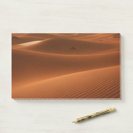 Post-it® Golden Serenity - Desert Landscape at Sunset (Sur un bureau)