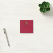 Post-it® Golden Treble Clef avec fleurs Roses (Bureau)