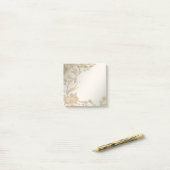 Post-it® Golden Wavy Feuille Floral Post it Notes (Sur un bureau)