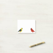 Post-it® Goldfinch Et Cardinal (Sur un bureau)