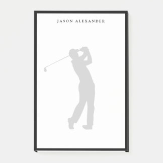 Post-it® Golfer Silhouette Personalized 