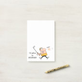 Post-it® Golfeur de bande dessinée (Sur un bureau)