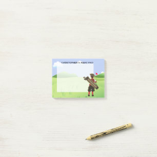 Post-it® Golfeur personnalisé par amusement sur le terrain