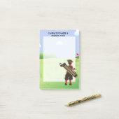 Post-it® Golfeur personnalisé par amusement sur le terrain (Sur un bureau)