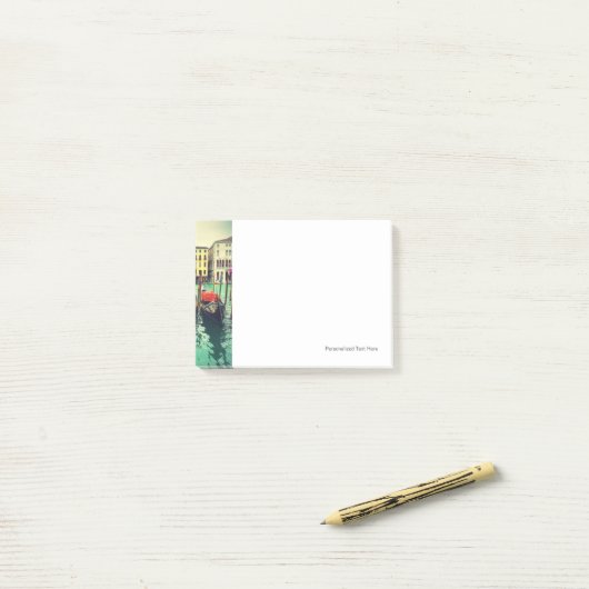 Post-it® Gondolas Sur Grand Canal, Venise, Italie. Retro (Sur un bureau)