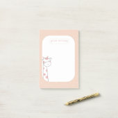Post-it® Good Morning Giraffe (Sur un bureau)