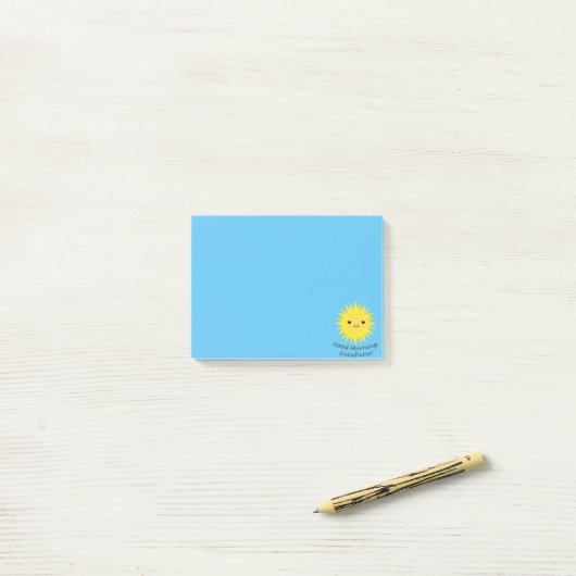 Post-it® Good Morning Sunshine Kawaii Sun (Sur un bureau)