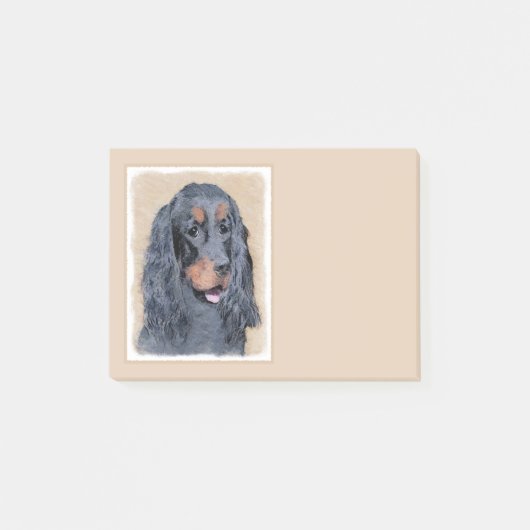 Post-it® Gordon Setter Peinture - Joli art original chien (Devant)