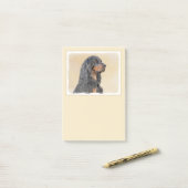 Post-it® Gordon Setter Peinture - Joli art original chien (Sur un bureau)