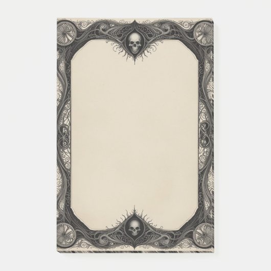 Post-it® Goth Frame with Skulls (Devant)