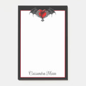 Post-it® Goth Heart avec Bat Wings (Devant)
