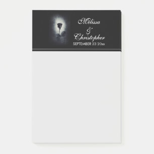 Post-it® Goth Rose noir goutte de sang Mariage Macabre