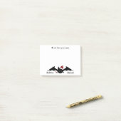 Post-it® Gothique Joyeux Batmas mignon (Sur un bureau)