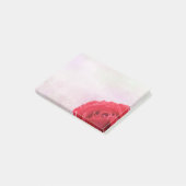Post-it® Gouttelette de rose rouge et d'eau (Incliné)