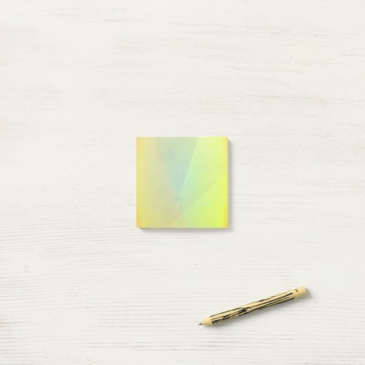Post-it® Gradation géométrique jaune moderne (Sur un bureau)