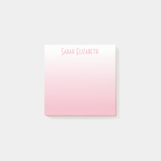 Post-it® Gradient blanc rose pâle personnalisé (Devant)