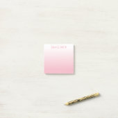 Post-it® Gradient blanc rose pâle personnalisé (Sur un bureau)