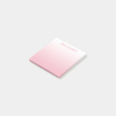 Post-it® Gradient blanc rose pâle personnalisé (Incliné)