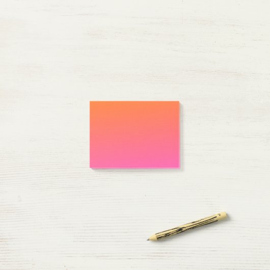 Post-it® Gradient orange et rose (Sur un bureau)