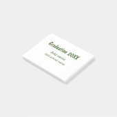 Post-it® Graduation 20XX ajouter nom année école vert moder (Incliné)