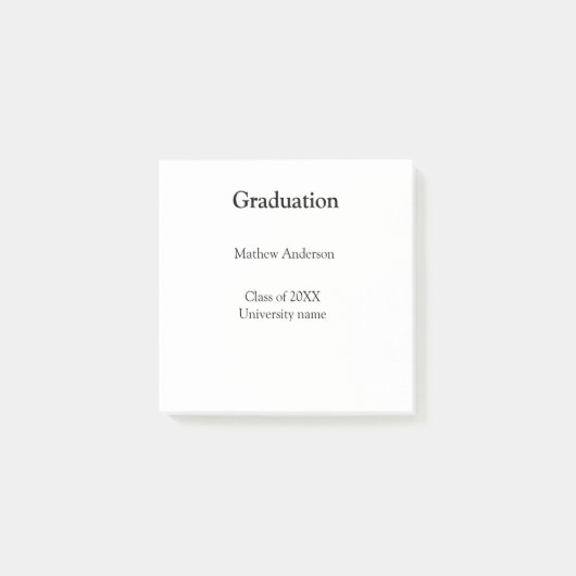 Post-it® Graduation name class of 20XX university name simp (Devant)