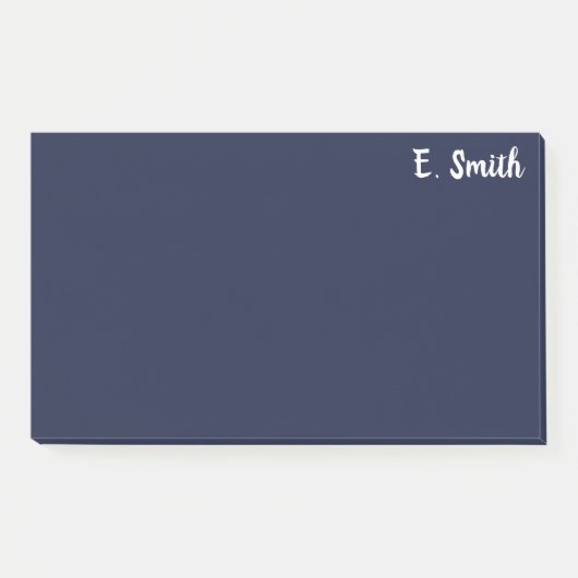 Post-it® Grand bleu-foncé personnalisé par coutume (Devant)