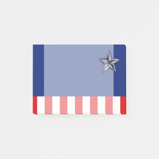 Post-it® Grand chrome comme l'étoile argentée sur des (Devant)