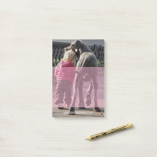 Post-it® Grand Danois (Sur un bureau)