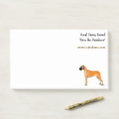 Post-it® grand Danois Fawn bloc (Sur un bureau)