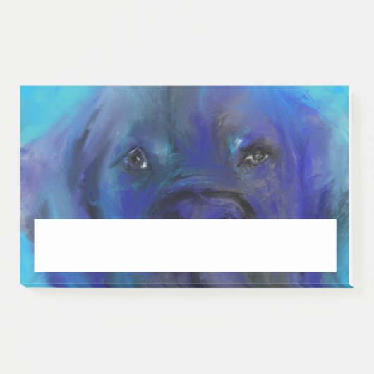 Post-it® Grand Danois Peinture Bleue (Devant)