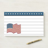 Post-it® Grand États-Unis poste de drapeau (Sur un bureau)