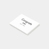 Post-it® grand garçon ajouter nom félicitations date année (Incliné)