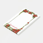 Post-it® Grand-mère - Frontière des Roses Rouges - Grande (Incliné)