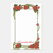 Post-it® Grand-mère - Frontière des Roses Rouges - Grande (Devant)