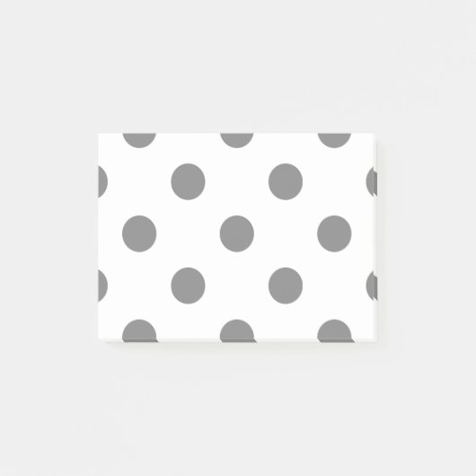Post-it® Grand pois - gris sur le blanc (Devant)